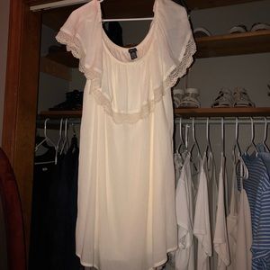 white off the shoulder dress